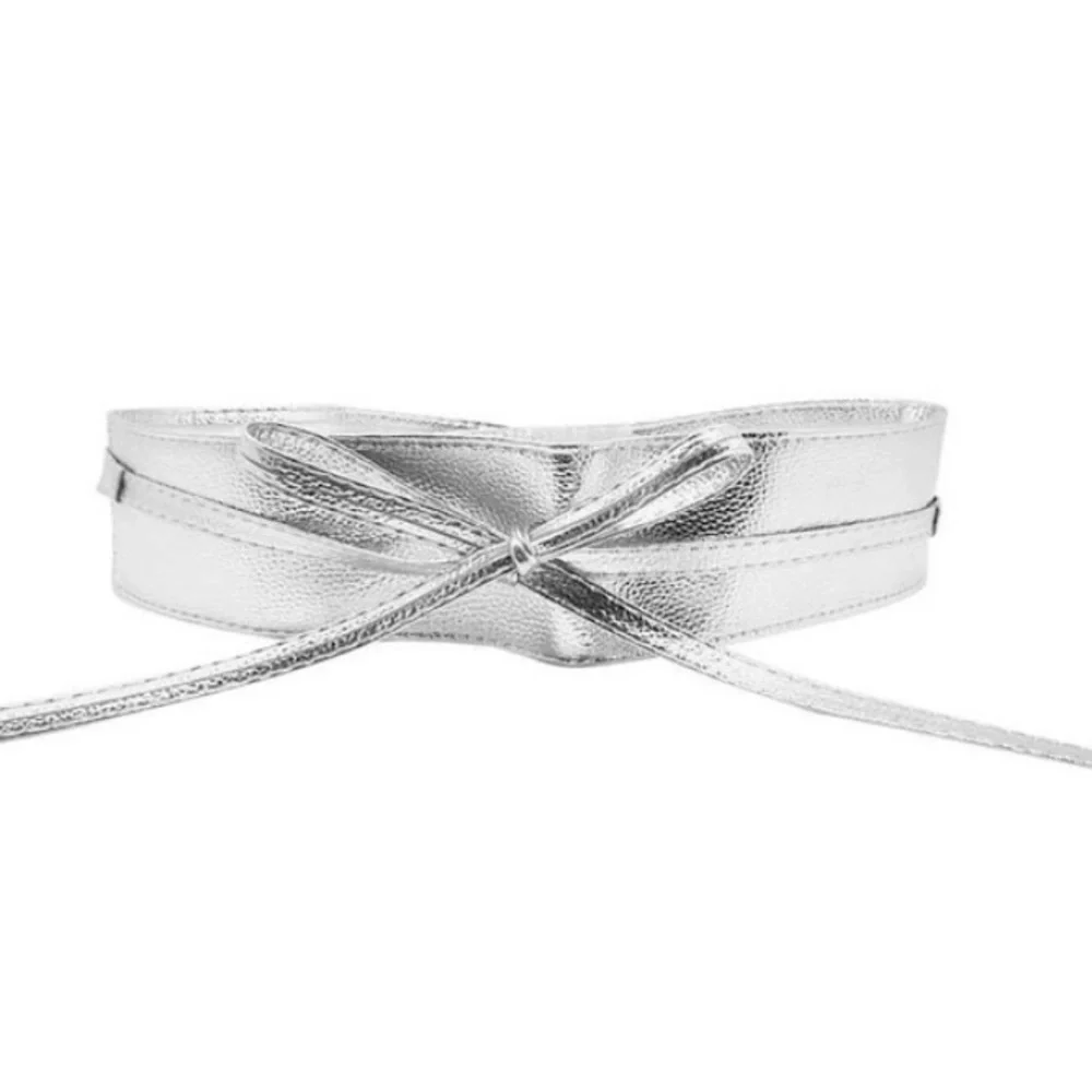 Soft Faux Leather Wide Self Tie Wrap Around Obi Waist Band Boho Dress Belt